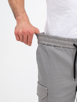 Карго джоггеры прямые. Серые