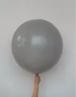 S шар гигант 24"/60 см пастель (081) серый (БГ-90)