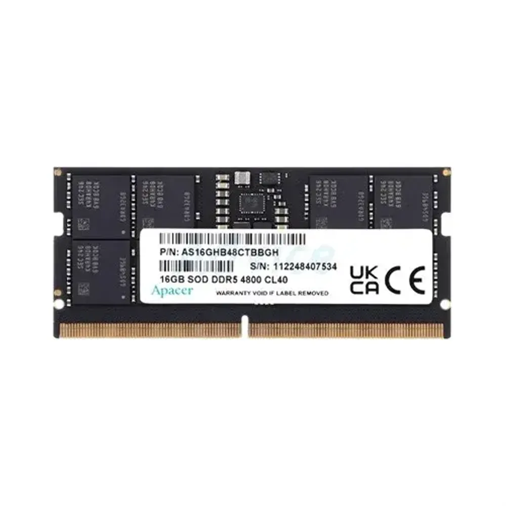 Оперативная память для ноутбука 16GB 4800MHz DDR5 Apacer SO-DIMM PC5-38400 1,1V CL40 FS.16G2A.PTH