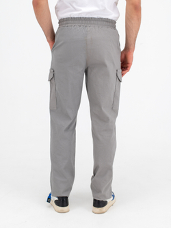 Карго джоггеры прямые. Серые