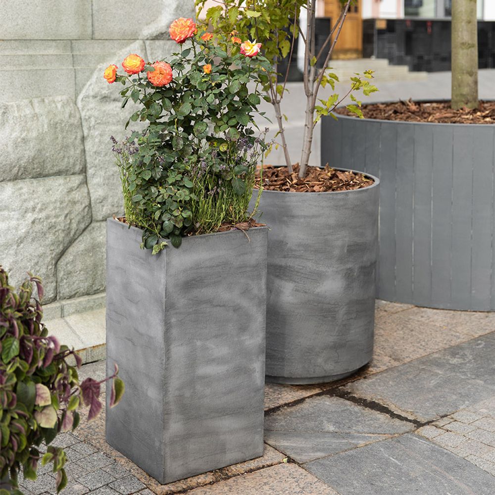 Кашпо COLONNA CONCRETE GREY LIGHT 30x30x90