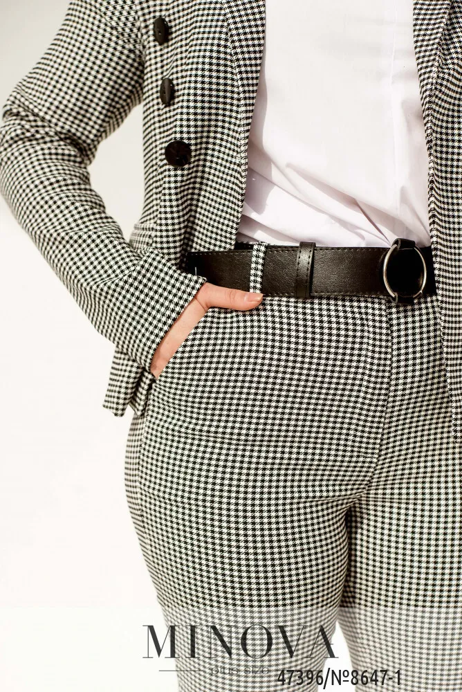 Костюм 8647-1-серая-клетка Minova