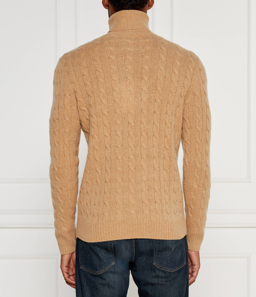 Хлопковый гольф POLO RALPH LAUREN - светло-коричневый(710876836)