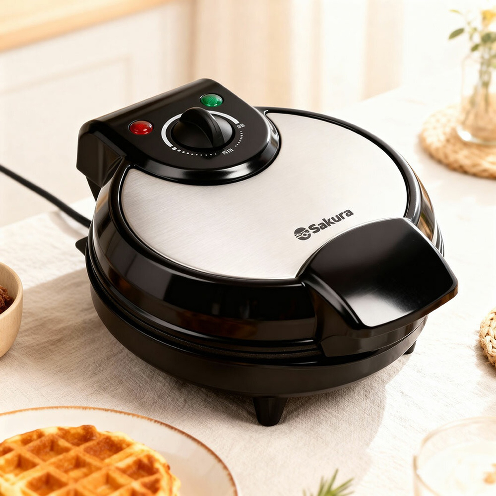 Вафельница "Венские вафли. Сердца" нерж 1200Вт, SA-7426Н