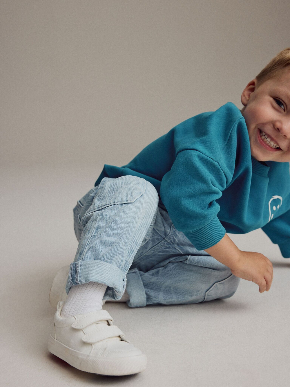 Джинсы для мальчика Next B63-906, Голубой