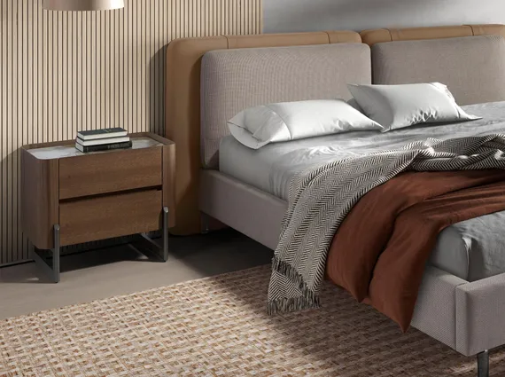 Прикроватная тумбочка Angel Cerda 7152 из ореха и керамики