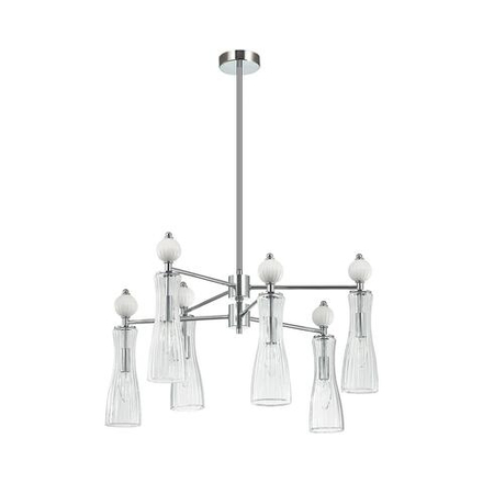 8268/6 NEOCLASSI LN26 160 хром/белый/прозрачный, металл/керамика/стекло Люстра Е14 6*40W 220V EMILY