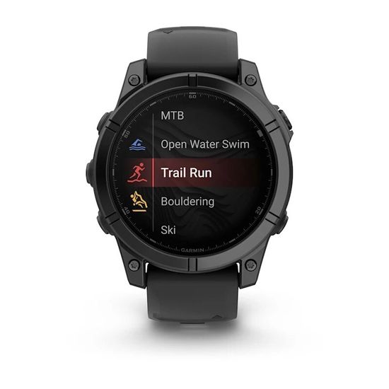 Умные часы Garmin Fenix E, 47 мм, AMOLED, Slate gray steel with black silicone band