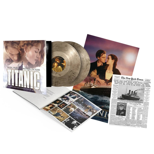 OST - Titanic - Numbered Edition, Silver & Black Coloured 2LP+Poster+Booklet, Music by James Horner