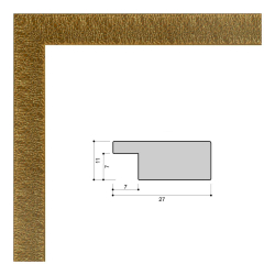 Фоторамка пластиковая 21х30 см, золотой, фактура трещины, арт. 2130.677203