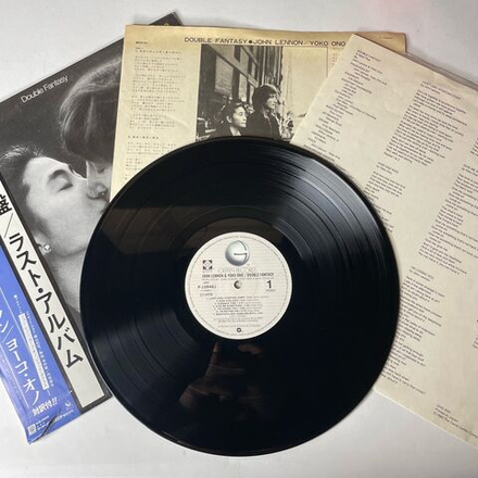 Винтажная виниловая пластинка LP John Lennon and Yoko Ono Double Fantasy (Япония 1980) (Оби) Hard Times Are Over
