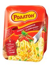 Лапша Роллтон С говядиной по-домашнему Острая 90 г x 4 шт