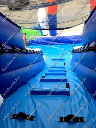Коммерческий надувной водный батут с бассейном «Домик у моря» 10*7*5 м