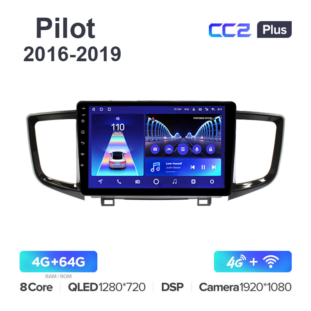 Teyes CC2 Plus 9"для Honda Pilot 2016-2019