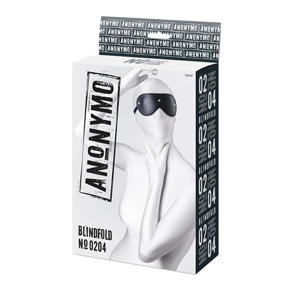 Черная кожаная маска с мягким подкладом ToyFa Anonymo 310204