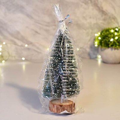 Елка настольная 15см "Новогодняя" на подставке