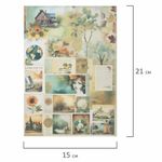 Бумага для скрапбукинга 15х21 см "Осень", двусторонняя, 12 листов, 240 г/м2, ОСТРОВ СОКРОВИЩ, 665446