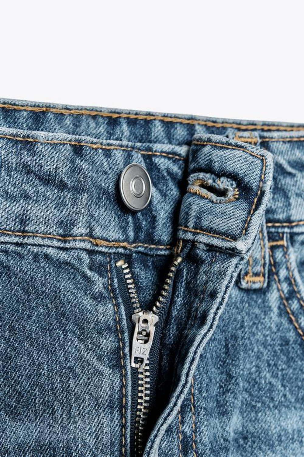 ZARA ДЖИНСОВАЯ МИНИ-ЮБКА TRF, СИНИЙ