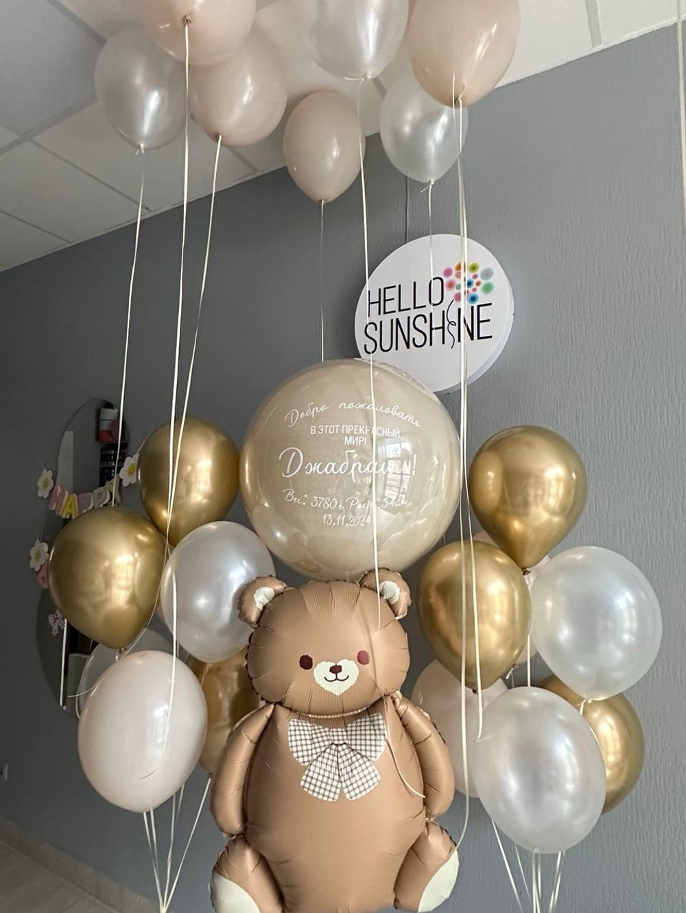 Набор шаров на выписку Мишка №79