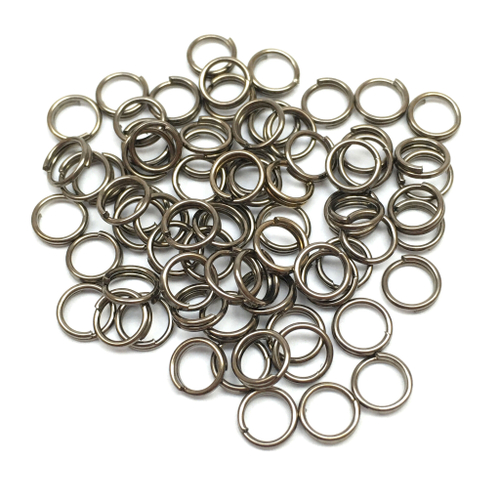 Колечки соединительные двухрядные 5 мм (30 шт), под черный металл