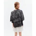 Футболка БИЧ укороченная оверсайз тай-дай темно-серая