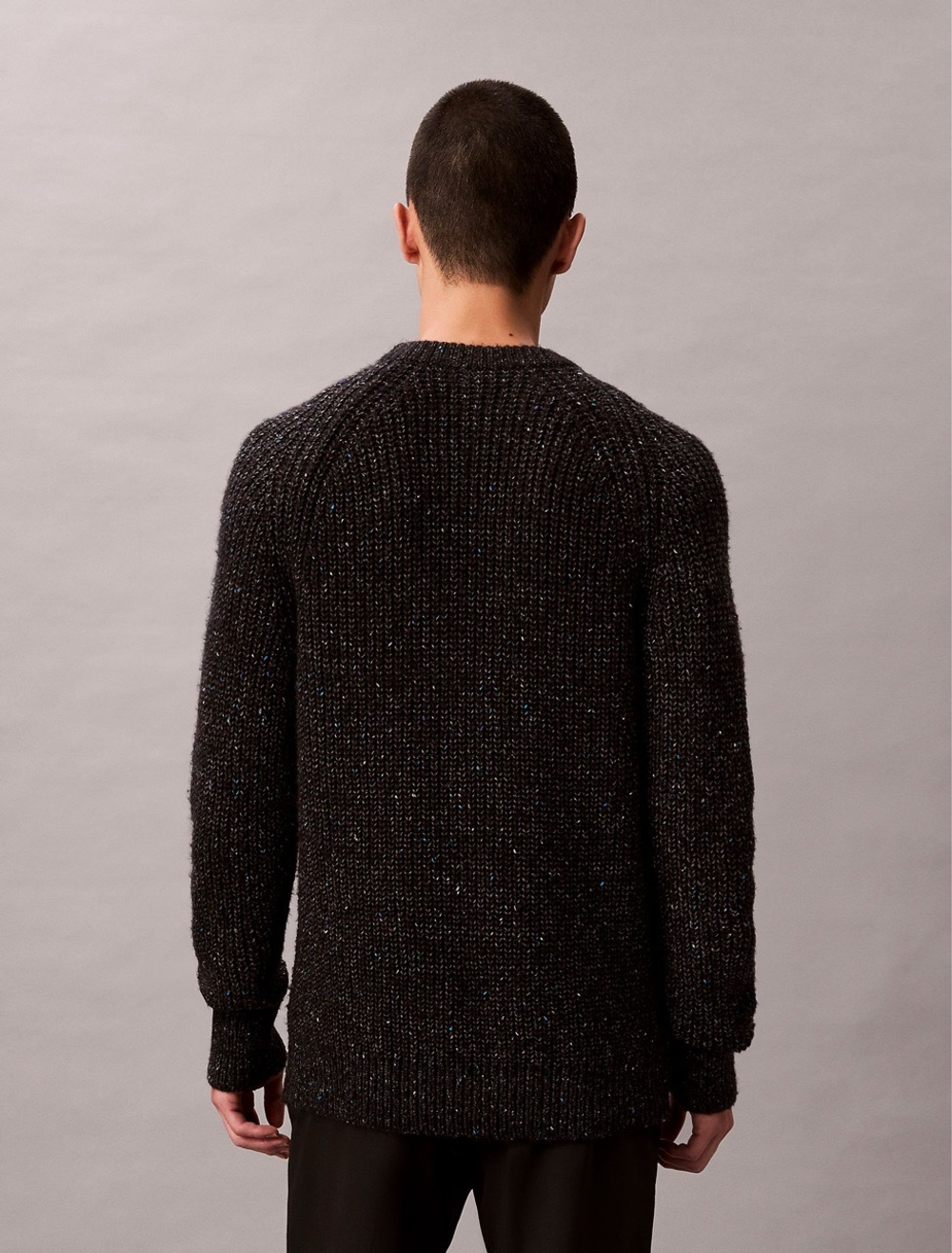 Свитер Calvin Klein Wool Blend Relaxed Raglan Sweater Black