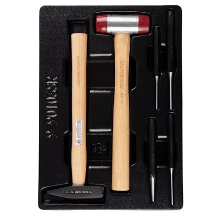 Цена на KING TONY (9-90106SR02) Набор выколоток и керн с молотками, ложемент, 6 предметов