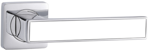 Ручки дверные алюминиевые V52CP AL ( хром/белый глянец)