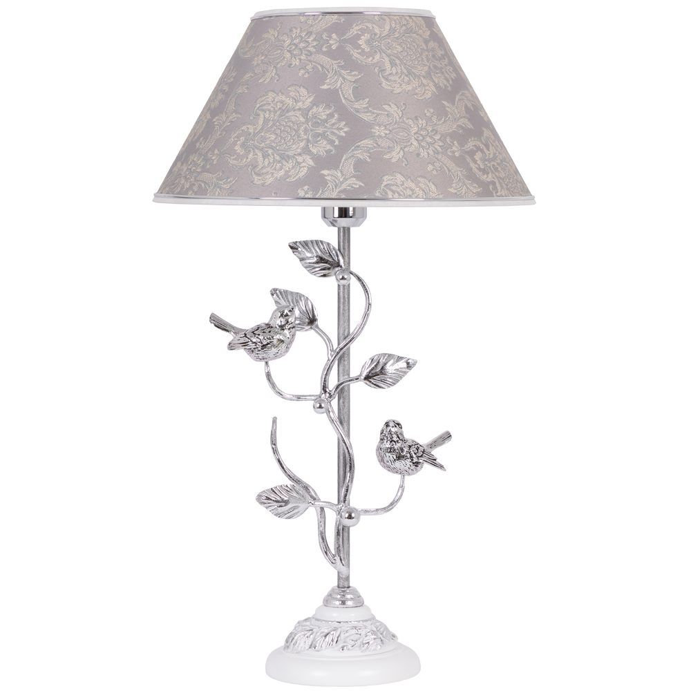 Настольная лампа Терра Spring Айс с абажуром №38 Vatican (Ватикан) Сильвер