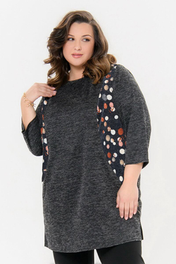 Комбинированная туника из джерси-меланж Праздник