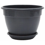 Горшок Антик, D19, 2,6 л, антрацит с поддоном