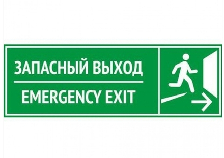 Табличка Запасный Выход 300х100 12FC0212