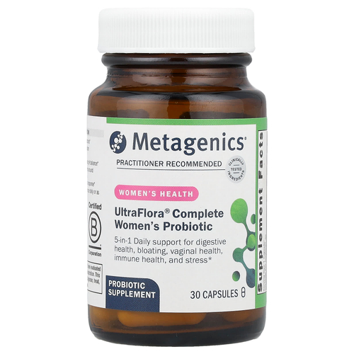 Metagenics, UltraFlora®, полный пробиотик для женщин, женское здоровье, 30 капсул
