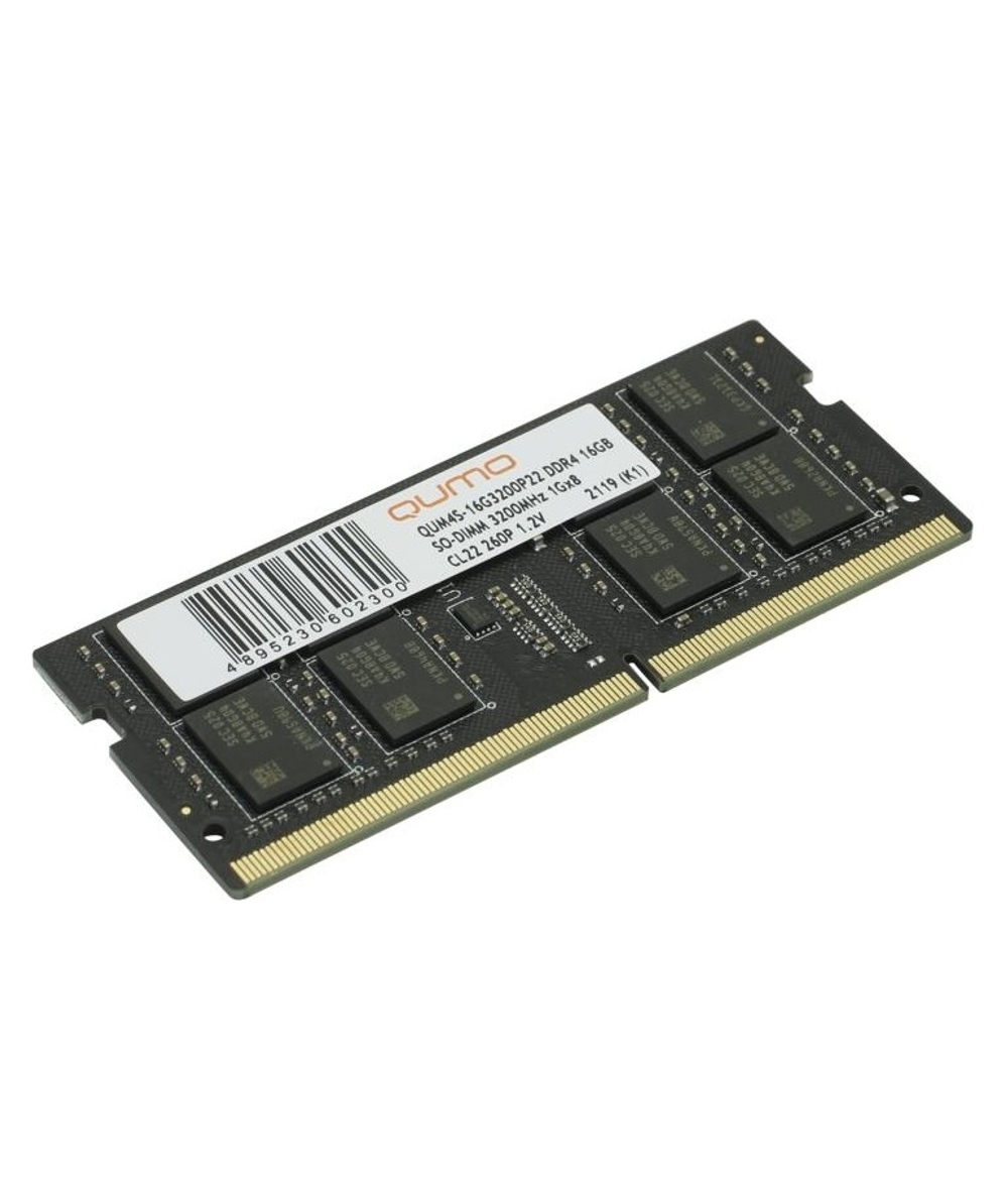 Оперативная память QUMO DDR4 SODIMM 16GB QUM4S-16G3200P22 PC4-25600, 3200MHz OEM/RTL