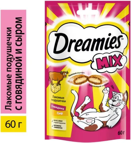 Dreamies 60г.*6 mix говядина и Сыр
