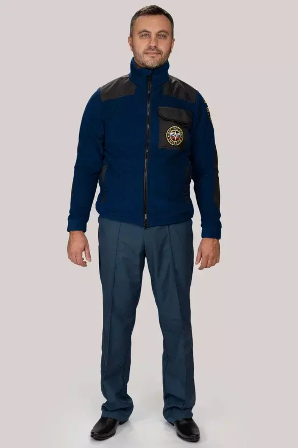 Куртка флисовая мужская МЧС (с шевронами)