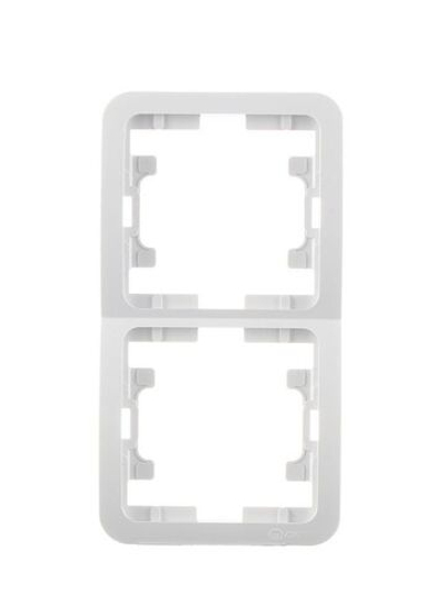 Рамка 2-я Makel Mimoza вертикальная белая 22032