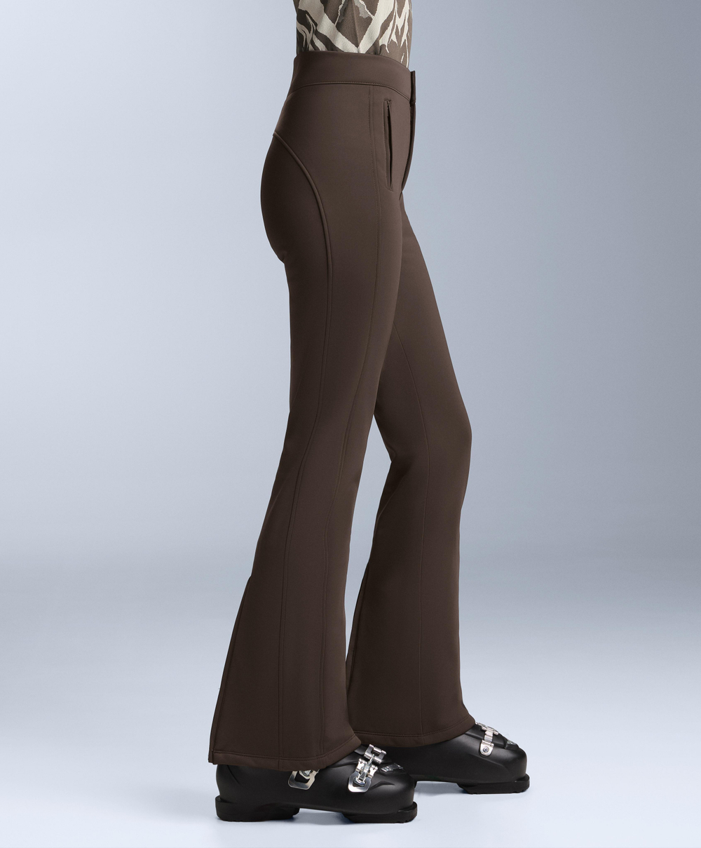 OYSHO Водонепроницаемые расклешенные брюки SKI полной длины, коричневый