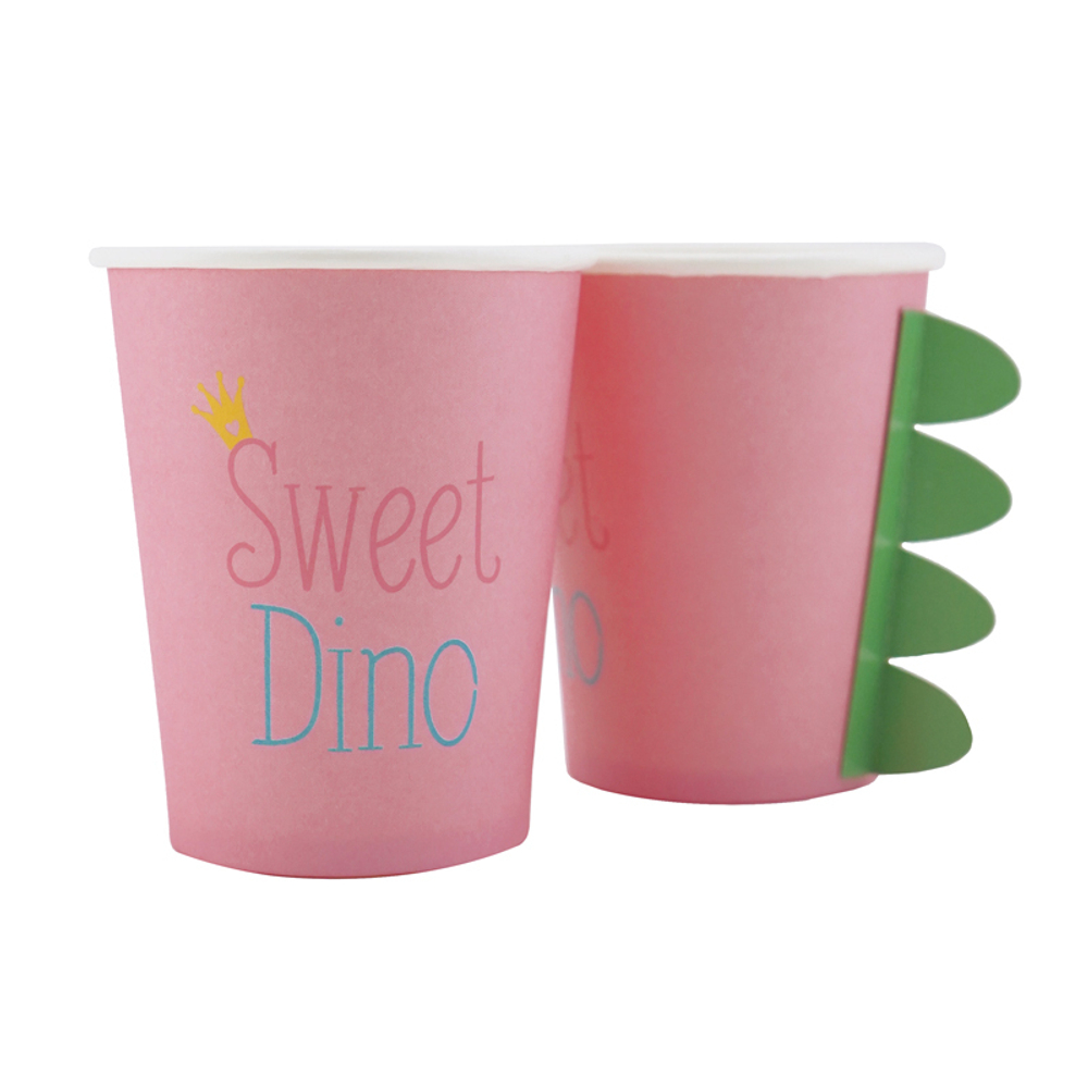 Стаканы бумажные "Милые Динозаврики" 260 мл 6 шт