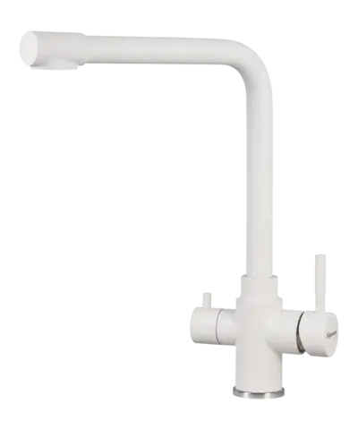 Кухонный смеситель Kuppersberg Geo KG2385CR WHITE ALABAS