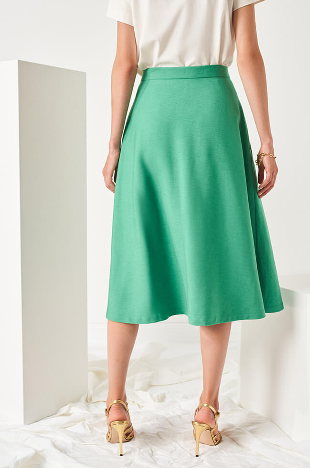 4805 Юбка женская (зеленый)