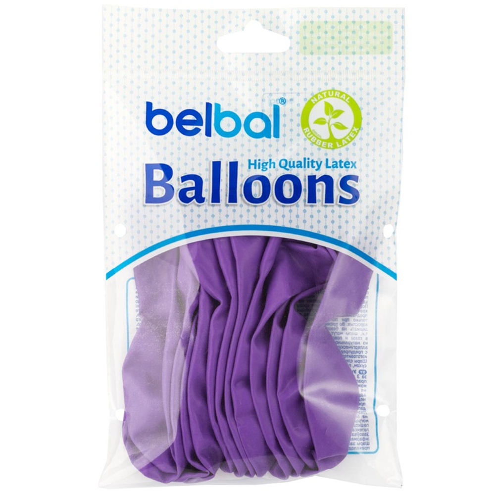 Шар латексный Экстра Набор 12 шт Пастель 36 см (Фиолетовый)