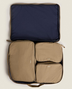 ZARA HOME НАБОР СУМОК ДЛЯ ПУТЕШЕСТВИЯ (НАБОР ИЗ 6 ШТ.), РЫЖЕВАТО-КОРИЧНЕВЫЙ