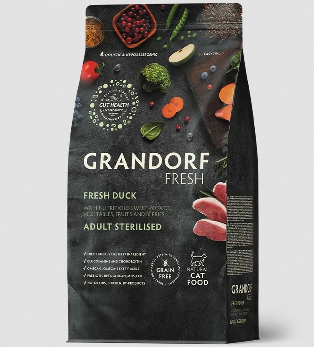 GRANDORF FRESH Утка с бататом для стерилизованных кошек