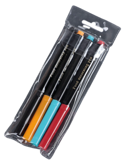 Набор маркеров для украшения десертов, 17×6×1 см, 4 шт, разноцветные