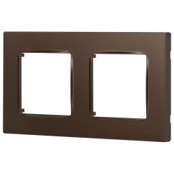 Рамка для розеток и выключателей ЭРА Серия 12 12-5202-13 на 2 поста, Классик, бронза
