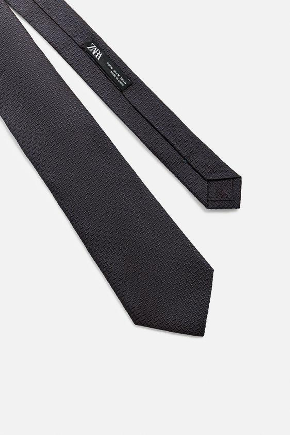 ZARA ЖАККАРДОВЫЙ ГАЛСТУК ИЗ 100% ШЕЛКА, КОРИЧНЕВЫЙ