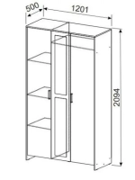 Спальный гарнитур, мебель комплект для спальни 120х50х210 см