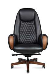 Кресло офисное Норден / Верди / Verdi / черная кожа