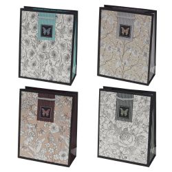 GAEM Пакет подарочный (бумага 210г/м2, блок микс 12шт), L18 W8 H23 см, 4в.